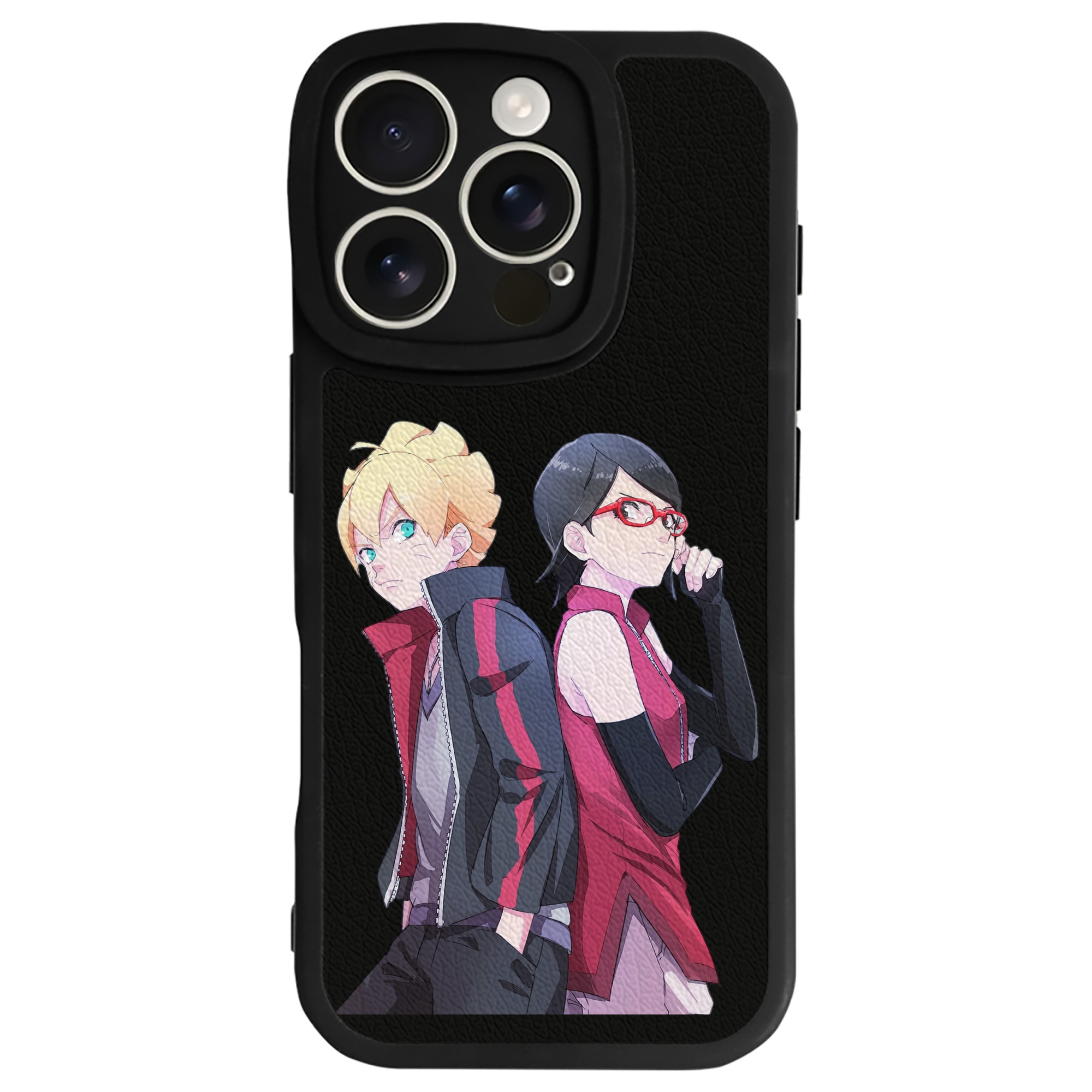 （画像用） NARUTO -ナルト- うちは サラダ Uchiha Sarada 【iPhone 16シリーズ対応】シリコンスマホケース（レザー調） 材質：シリコン